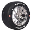race tire with black sidewall