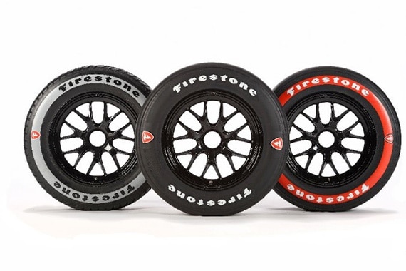 3 Firestone Tires used for Gallagher Grand Prix